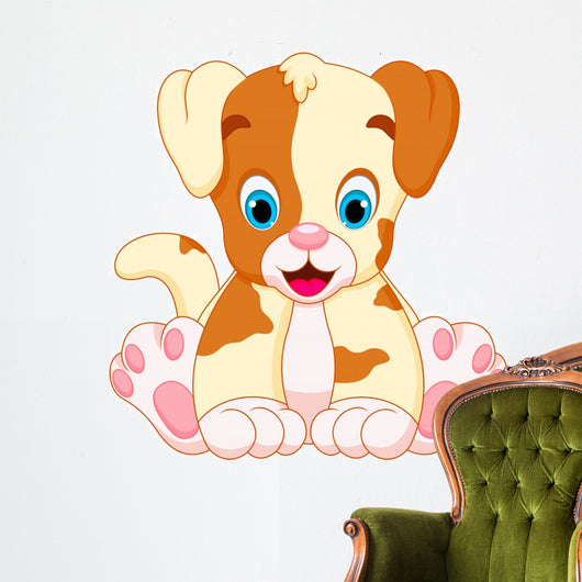 Cute puppy cartoon Wall Decal