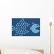 Little Fish Eat Big Fish. Unity, Teamwork, Organize Concept Wall Decal