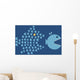 Little Fish Eat Big Fish. Unity, Teamwork, Organize Concept Wall Decal