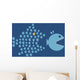 Little Fish Eat Big Fish. Unity, Teamwork, Organize Concept Wall Decal