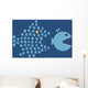 Little Fish Eat Big Fish. Unity, Teamwork, Organize Concept Wall Decal