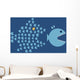 Little Fish Eat Big Fish. Unity, Teamwork, Organize Concept Wall Decal