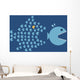 Little Fish Eat Big Fish. Unity, Teamwork, Organize Concept Wall Decal