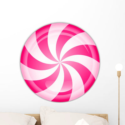 Peppermint Candy Wall Decal shown on a wall
