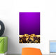 Vector Purple and Luxury Frame with Gold Ribbon Wall Mural