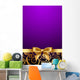 Vector Purple and Luxury Frame with Gold Ribbon Wall Mural