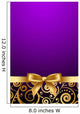Vector Purple and Luxury Frame with Gold Ribbon Wall Mural