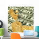 Accountant With Golden Calculator Wall Mural