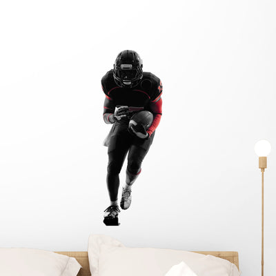 American Football Player Runner shown on a wall