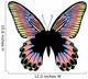 Beautiful Colorful Butterfly on White Background 
