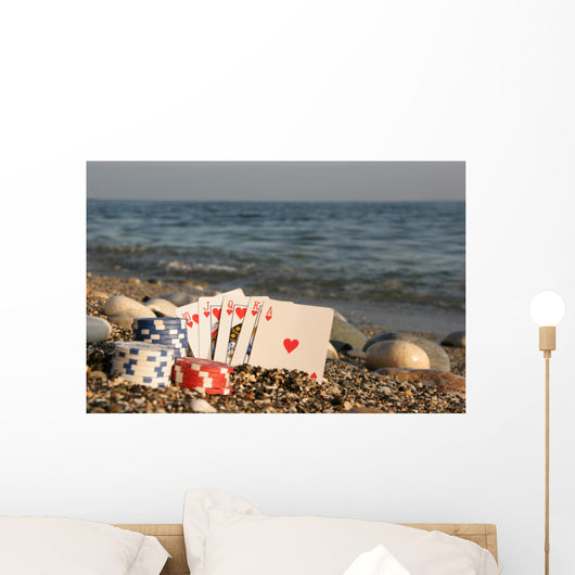 There's nothing better - a royal flush by the sea Wall Mural