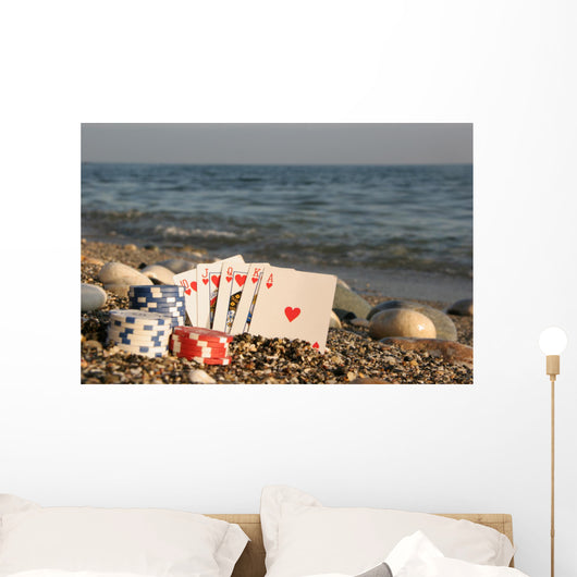 There's nothing better - a royal flush by the sea Wall Mural