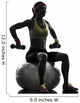 woman exercising fitness ball weight training  silhouette 