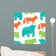 Forest Animals Seamless Pattern Wall Decal Design 1