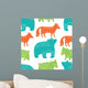 Forest Animals Seamless Pattern Wall Decal Design 1