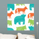 Forest Animals Seamless Pattern Wall Decal Design 1