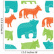 Forest Animals Seamless Pattern Wall Decal Design 1