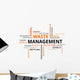 Word Cloud Waste Management Wall Decal