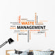 Word Cloud Waste Management Wall Decal