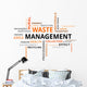 Word Cloud Waste Management Wall Decal