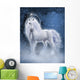 Regal White Unicorn Wall Mural