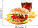 Hamburger with iced soda drink 