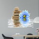 therapy stones with flowers isolated 