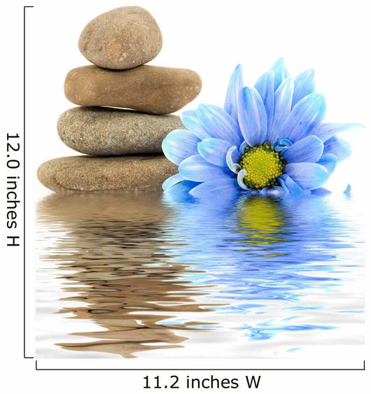 therapy stones with flowers isolated 