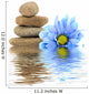 therapy stones with flowers isolated 