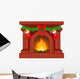 Christmas Fireplace Wall Decal