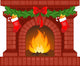 Christmas Fireplace Wall Decal