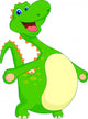 Cute Dinosaur Cartoon Wall Decal