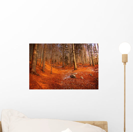 Orange Leaves Wall Decal