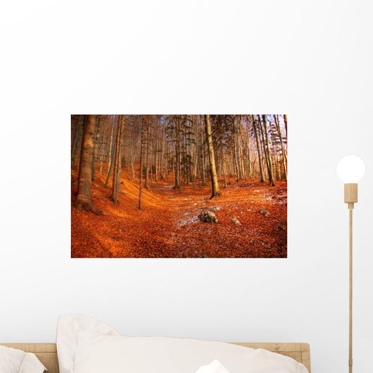 Orange Leaves Wall Decal