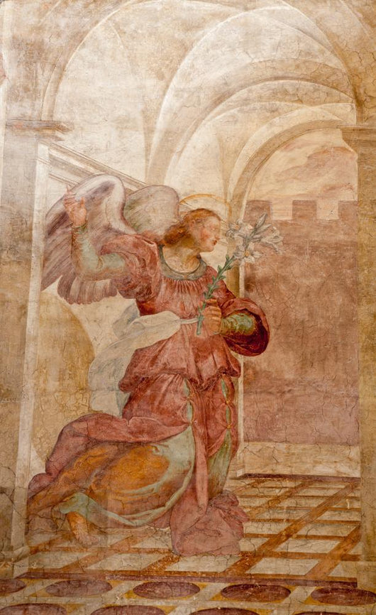 Rome -  Archangel Gabriel fresco from Annunciation 