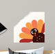 Beautiful cartoon Turkey Bird for Thanksgiving day Wall Mural