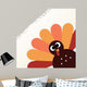 Beautiful cartoon Turkey Bird for Thanksgiving day Wall Mural