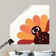 Beautiful cartoon Turkey Bird for Thanksgiving day Wall Mural