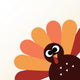Beautiful cartoon Turkey Bird for Thanksgiving day Wall Mural