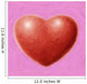 Hand-painted red heart on a pink background Wall Mural