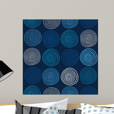 Seamless Abstract Pattern Wall Decal Design 2 shown on a wall