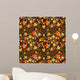 Festive Khokhloma Seamless Pattern Wall Decal