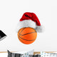 basketball santa hat Wall Decal