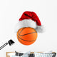 basketball santa hat Wall Decal