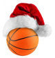 basketball santa hat Wall Decal