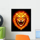 Head of fire lion. Wall Mural