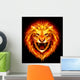 Head of fire lion. Wall Mural