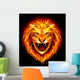 Head of fire lion. Wall Mural