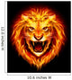 Head of fire lion. Wall Mural
