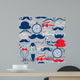 Retro Vintage Seamless Pattern Wall Decal Design 2